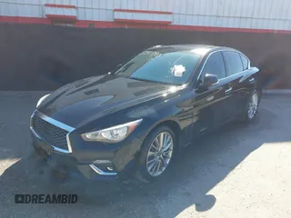 2020 Infiniti Q50 Luxe with VIN JN1EV7AR5LM250864, listed as a IAAI auction lot 40927003 with 57,534 mi miles and . Bid and sale history available at carsss.com. Image 2.