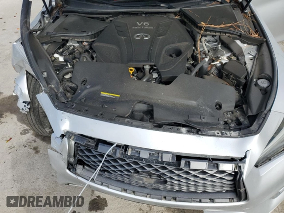 2019 Infiniti Q50 3.0t Signature Edition with VIN JN1EV7AP6KM514591, listed as a Copart auction lot 84735724 with 64,178 mi miles and Non Repairable. Bid and sale history available at carsss.com. Image 13.