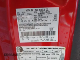 2010 Ford F-150 XL with VIN 1FTFW1EV9AKE30702, listed as a IAAI auction lot 41761578 with 177,281 mi miles. Bid and sale history available at carsss.com. Image 9.