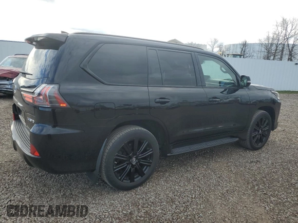 2019 Lexus LX 570 with VIN JTJHY7AX0K4292290, listed as a Copart auction lot 55386945 with 29,271 mi miles and Salvage Title. Bid and sale history available at DreamBid. Image 3.