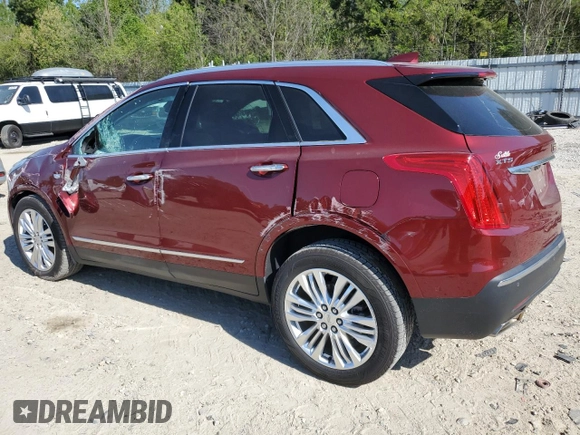 2017 Cadillac XT5 Premium Luxury FWD with VIN 1GYKNCRS4HZ118585, listed as a Copart auction lot 53738845 with 50,638 mi miles and Salvage Title. Bid and sale history available at DreamBid. Image 2.
