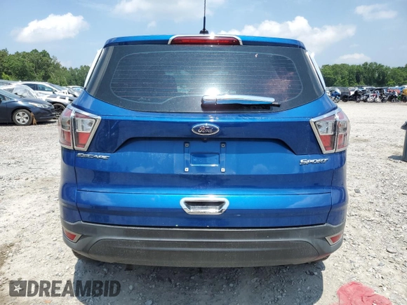 2017 Ford Escape S with VIN 1FMCU0F79HUE27926, listed as a Copart auction lot 56143655 with 55,382 mi miles and Salvage title. Bid and sale history available at DreamBid. Image 6.
