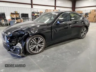 2022 Infiniti Q50 Sensory with VIN JN1EV7CR9NM342091, listed as a Copart auction lot 89256485 with 21,098 mi miles and Salvage title. Bid and sale history available at DreamBid. Image 1.