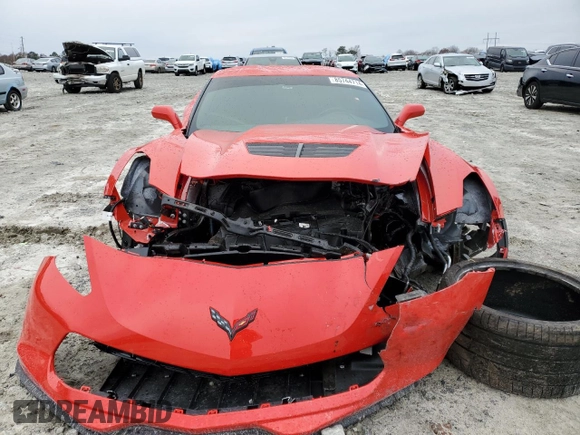 2019 Chevrolet Corvette Z06 2LZ with VIN 1G1YS2D68K5605762, listed as a Copart auction lot 85744714 with 6,485 mi miles and Salvage Title. Bid and sale history available at carsss.com. Image 5.