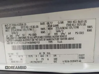 2017 Ford Transit Cargo z VIN 1FTYE1CM2HKB56212, wystawiony jako IAAI lot #42102063 z przebiegiem 174 769 mil mil oraz . Historia ofert i sprzedaży dostępna na DreamBid. Obrazek 9.
