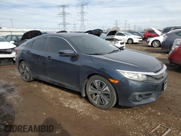 2016 Honda Civic Sedan EX-L with VIN 19XFC1F73GE022605, listed as a Copart auction lot 47203575 with 176,936 mi miles and Salvage Title. Bid and sale history available at carsss.com. Image 4.