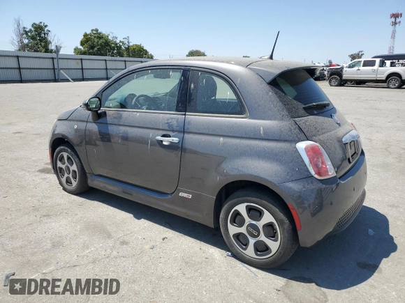 2015 FIAT 500e with VIN 3C3CFFGE0FT598221, listed as a Copart auction lot 62610385 with 54,496 mi miles and Clean title. Bid and sale history available at DreamBid. Image 2.