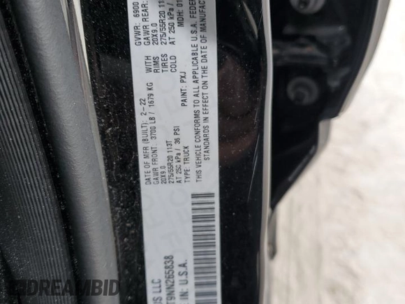 2022 Ram 1500 Big Horn with VIN 1C6RREMT9NN265838, listed as a Copart auction lot 88808215 with 88,050 mi miles and Salvage Title. Bid and sale history available at carsss.com. Image 12.