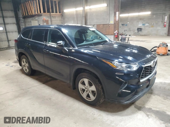 2020 Toyota Highlander L with VIN 5TDCZRBH8LS514044, listed as a Copart auction lot 53037635 with 49,001 mi miles and Salvage title. Bid and sale history available at DreamBid. Image 4.