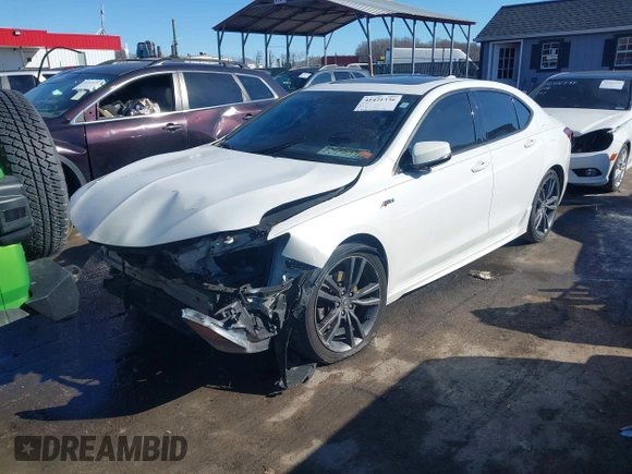 2018 Acura TLX w/A-SPEC Pkg with VIN 19UUB2F62JA008455, listed as a IAAI auction lot 41421336 with 1 mi miles. Bid and sale history available at carsss.com. Image 18.