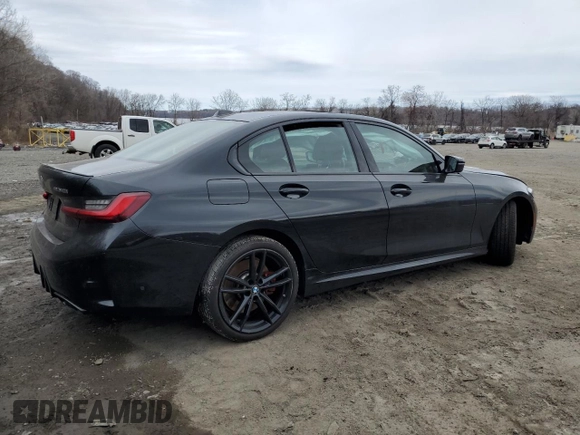 2024 BMW 3 Series M340i xDrive with VIN 3MW49FF05R8E49305, listed as a Copart auction lot 50401325 with 0 mi miles and Salvage Title. Bid and sale history available at carsss.com. Image 3.