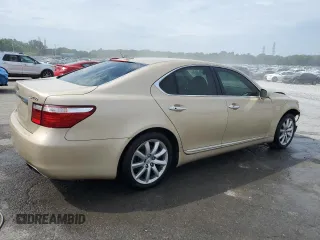 2007 Lexus LS 460 with VIN JTHBL46F975050247, listed as a Copart auction lot 60001855 with 175,261 mi miles and Salvage title. Bid and sale history available at DreamBid. Image 3.