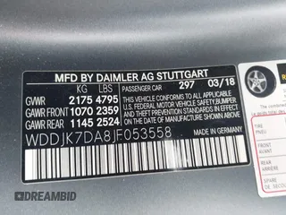 2018 Mercedes-Benz SL 550 with VIN WDDJK7DA8JF053558, listed as a IAAI auction lot 41362569 with 68,339 mi miles and . Bid and sale history available at DreamBid. Image 9.