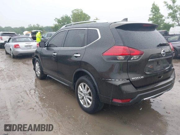 2017 Nissan Rogue SV with VIN KNMAT2MV1HP601384, listed as a IAAI auction lot 42454707 with 159,501 mi miles and . Bid and sale history available at DreamBid. Image 3.