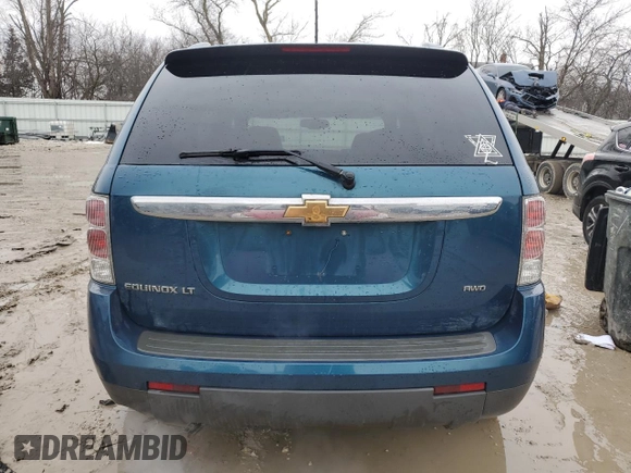 2007 Chevrolet Equinox LT with VIN 2CNDL73F076234105, listed as a Copart auction lot 46841515 with 200,396 mi miles and Clean Title. Bid and sale history available at carsss.com. Image 6.
