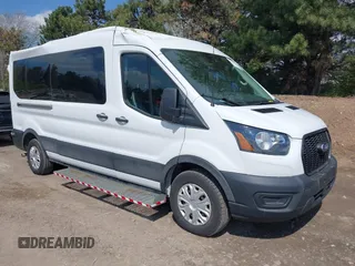 2021 Ford Transit Cargo with VIN 1FTBR1C85MKA66513, listed as a IAAI auction lot 42016528 with 18,174 mi miles and . Bid and sale history available at DreamBid. Image 1.