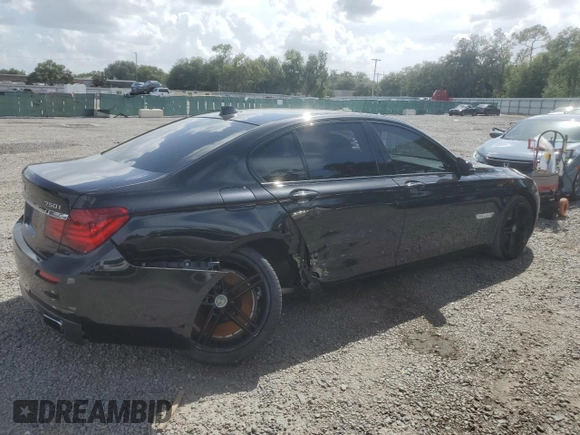 2013 BMW 7 Series 750i with VIN WBAYA8C58DC996431, listed as a Copart auction lot 70366064 with 106,580 mi miles and Salvage Title. Bid and sale history available at DreamBid. Image 3.