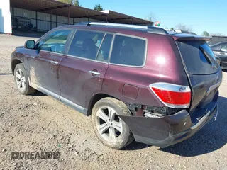 2012 Toyota Highlander Limited with VIN 5TDDK3EH2CS095433, listed as a IAAI auction lot 41833700 with 118,446 mi miles. Bid and sale history available at carsss.com. Image 3.