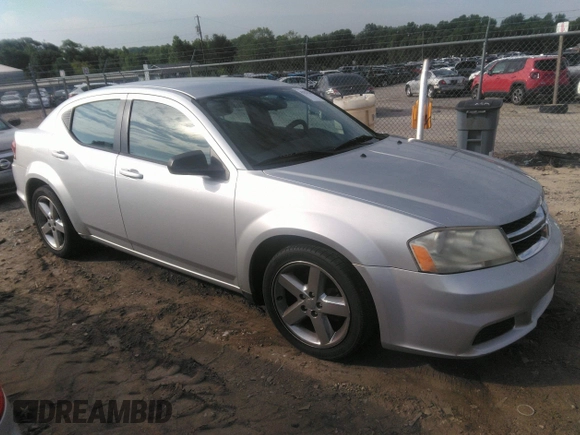 2012 Dodge Avenger SE with VIN 1C3CDZAB3CN151190, listed as a IAAI auction lot 42223269 with 194,540 mi miles and . Bid and sale history available at carsss.com. Image 1.
