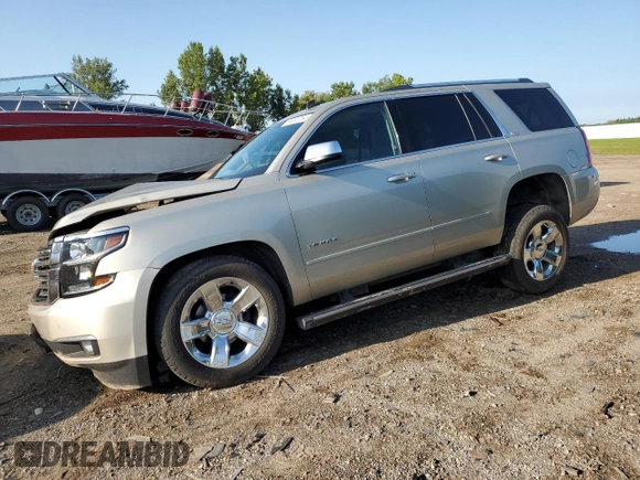 2015 Chevrolet Tahoe LTZ z VIN 1GNSKCKC5FR100084, wystawiony jako Copart lot #68003764 z przebiegiem Nie podano mil oraz Czysty tytuł • Clean title. Historia ofert i sprzedaży dostępna na DreamBid. Obrazek 1.