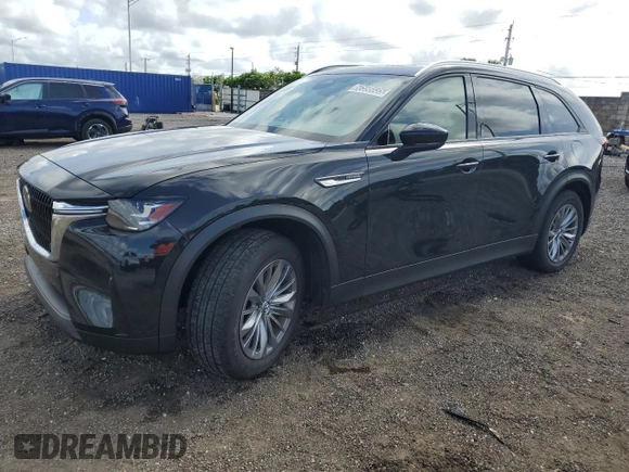2025 Mazda CX-90 Preferred z VIN JM3KKBHD9S1217783, wystawiony jako Copart lot #60598035 z przebiegiem 5 647 mil mil oraz Czysty tytuł • Clean title. Historia ofert i sprzedaży dostępna na DreamBid. Obrazek 1.