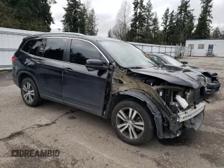 2017 Honda Pilot EX-L with VIN 5FNYF6H56HB086982, listed as a Copart auction lot 45590945 with 141,112 mi miles and Salvage Title. Bid and sale history available at DreamBid. Image 4.