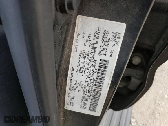 1999 Toyota 4Runner SR5 с VIN JT3HN86R1X0254405, выставлен на аукционе Copart как лот 54546645 с пробегом 159 553 миль миль и Чистый • Clean title. История ставок и продаж доступна на DreamBid. Изображение 13.