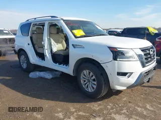 2023 Nissan Armada SV with VIN JN8AY2AC4P9183740, listed as a IAAI auction lot 41333249 with 10,906 mi miles. Bid and sale history available at carsss.com. Image 1.