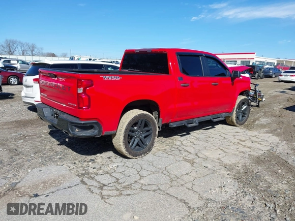 2021 Chevrolet Silverado 1500 Custom Trail Boss with VIN 1GCPYCEF6MZ374961, listed as a IAAI auction lot 41450188 with 41,605 mi miles and . Bid and sale history available at DreamBid. Image 4.