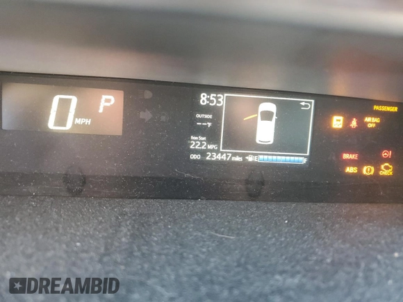2019 Toyota Prius L z VIN JTDKDTB31K1623355, wystawiony jako Copart lot #70563994 z przebiegiem 23 447 mil mil oraz Szkoda całkowita • Salvage title. Historia ofert i sprzedaży dostępna na DreamBid. Obrazek 9.