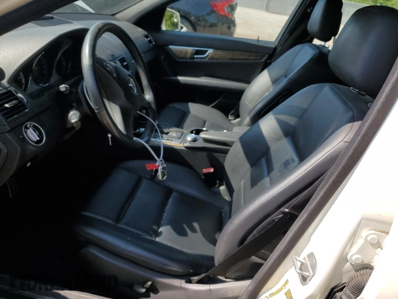 2011 Mercedes-Benz C with VIN WDDGF5CB9BF631438, listed as a Copart auction lot 62860085 with 204,528 mi miles and Salvage title. Bid and sale history available at DreamBid. Image 7.