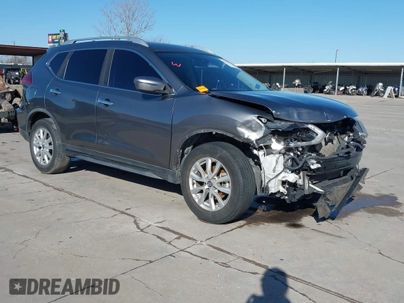 2019 Nissan Rogue SV with VIN KNMAT2MT3KP525060, listed as a IAAI auction lot 41770350 with 123,614 mi miles. Bid and sale history available at carsss.com. Image 1.