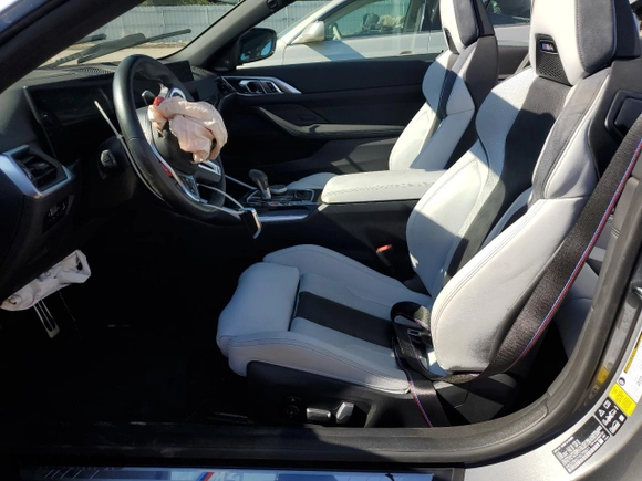2024 BMW M4 Competition xDrive with VIN WBS33BA01RCP06011, listed as a Copart auction lot 75655344 with 0 mi miles and Salvage Title. Bid and sale history available at carsss.com. Image 7.