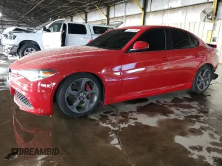 2018 Alfa Romeo Giulia with VIN ZARFAEBNXJ7567280, listed as a Copart auction lot 45351135 with 87,908 mi miles and Salvage Title. Bid and sale history available at carsss.com. Image 1.