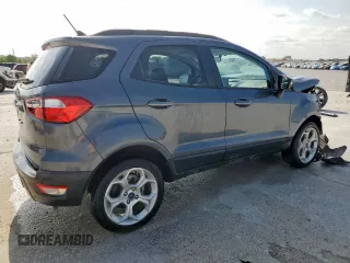 2021 Ford EcoSport SE z VIN MAJ3S2GE1MC445166, wystawiony jako Copart lot #52689155 z przebiegiem 66 281 mil mil oraz Czysty tytuł • Clean title. Historia ofert i sprzedaży dostępna na DreamBid. Obrazek 3.