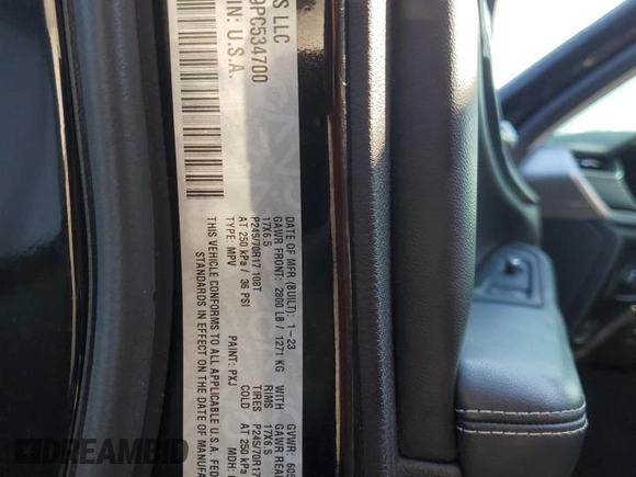 2023 Jeep Grand Cherokee Laredo with VIN 1C4RJGAG9PC534700, listed as a Copart auction lot 76050914 with 13,777 mi miles and Non repairable. Bid and sale history available at DreamBid. Image 14.