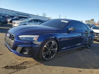 2021 Audi S5 Coupe Premium Plus with VIN WAUP4AF53MA045765, listed as a Copart auction lot 84078274 with 34,500 mi miles and Salvage Title. Bid and sale history available at carsss.com. Image 1.