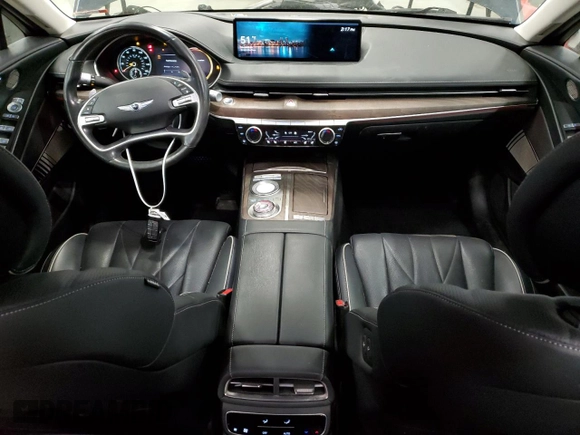 2021 Genesis G80 2.5T with VIN KMTGB4SC7MU045573, listed as a Copart auction lot 89157355 with 33,535 mi miles and Salvage Title. Bid and sale history available at DreamBid. Image 8.