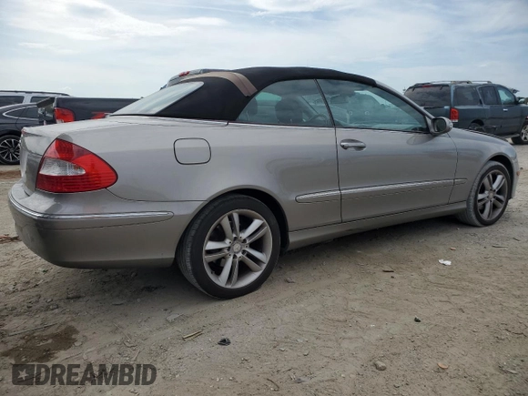 2009 Mercedes-Benz CLK 350 with VIN WDBTK56F79T102356, listed as a Copart auction lot 55977045 with 74,571 mi miles and Salvage Title. Bid and sale history available at DreamBid. Image 3.
