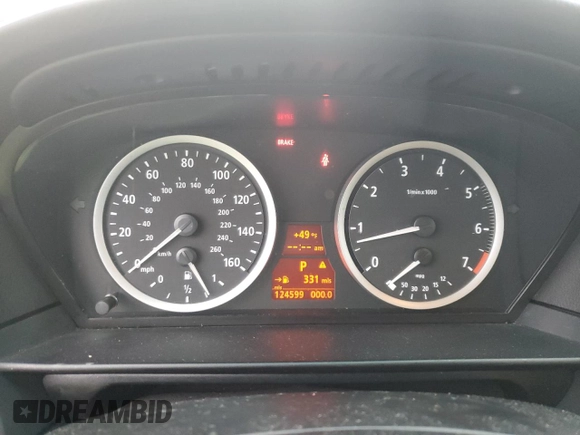 2006 BMW 5 Series 550i with VIN WBANB535X6CP01394, listed as a Copart auction lot 81225264 with 124,599 mi miles and Salvage Title. Bid and sale history available at DreamBid. Image 9.
