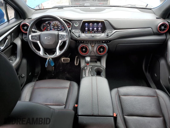 2020 Chevrolet Blazer RS with VIN 3GNKBKRS7LS561822, listed as a Copart auction lot 58831935 with 76,069 mi miles and Salvage title. Bid and sale history available at DreamBid. Image 8.