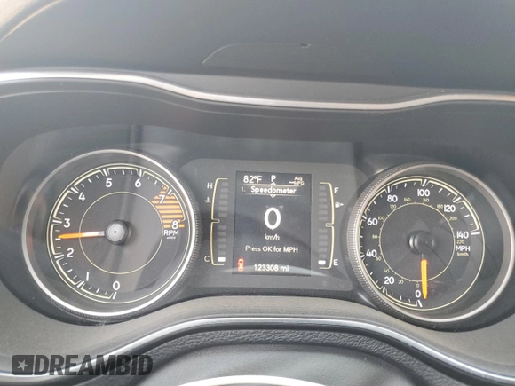2019 Jeep Cherokee Latitude Plus with VIN 1C4PJLLX4KD248561, listed as a Copart auction lot 57296355 with 123,308 mi miles and Salvage title. Bid and sale history available at DreamBid. Image 9.