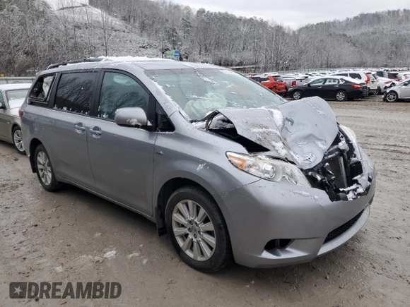 2017 Toyota Sienna LE with VIN 5TDJZ3DC5HS187003, listed as a Copart auction lot 84182284 with 85,045 mi miles and Salvage Title. Bid and sale history available at carsss.com. Image 4.