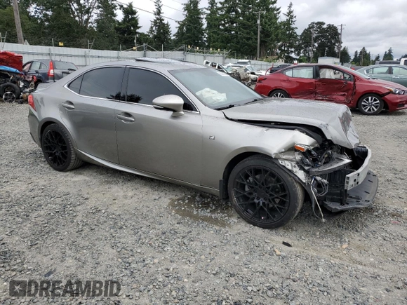 2015 Lexus IS 250 with VIN JTHCF1D24F5022185, listed as a Copart auction lot 62381605 with 92,080 mi miles and Salvage title. Bid and sale history available at DreamBid. Image 4.