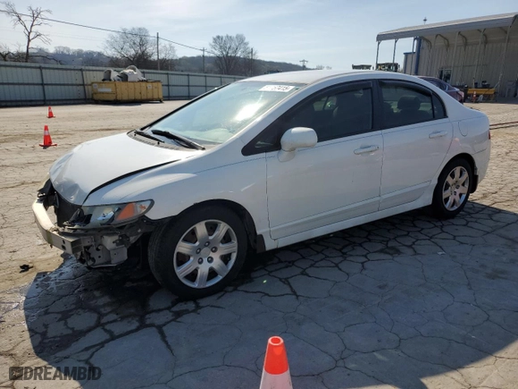 2010 Honda Civic Sdn LX with VIN 2HGFA1F52AH523034, listed as a Copart auction lot 51057415 with 103,892 mi miles and Salvage Title. Bid and sale history available at carsss.com. Image 1.