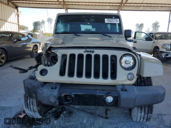 2018 Jeep Wrangler JK Unlimited Sahara with VIN 1C4BJWEGXJL889159, listed as a Copart auction lot 76523774 with 77,528 mi miles and Salvage Title. Bid and sale history available at carsss.com. Image 5.