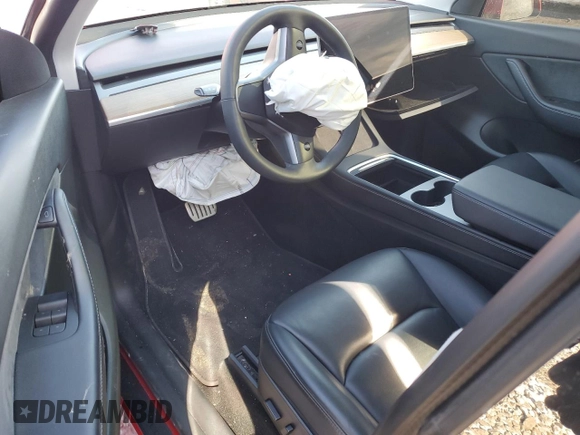 2021 Tesla Model Y Performance with VIN 5YJYGDEF5MF297938, listed as a Copart auction lot 46754415 with Not Provided miles and Salvage Title. Bid and sale history available at DreamBid. Image 8.