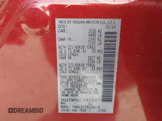 2014 Nissan Rogue SV with VIN 5N1AT2MT6EC780907, listed as a IAAI auction lot 41884181 with Not Provided miles and . Bid and sale history available at carsss.com. Image 9.