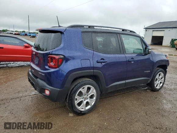 2020 Jeep Renegade Limited with VIN ZACNJBD18LPL82744, listed as a Copart auction lot 59294635 with 63,109 mi miles and Clean title. Bid and sale history available at DreamBid. Image 3.