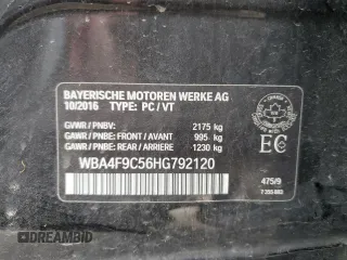 2017 BMW 4 Series 430i xDrive z VIN WBA4F9C56HG792120, wystawiony jako Copart lot #54511365 z przebiegiem 94 214 mil mil oraz Szkoda całkowita • Salvage title. Historia ofert i sprzedaży dostępna na DreamBid. Obrazek 12.